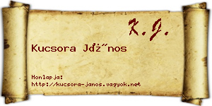 Kucsora János névjegykártya